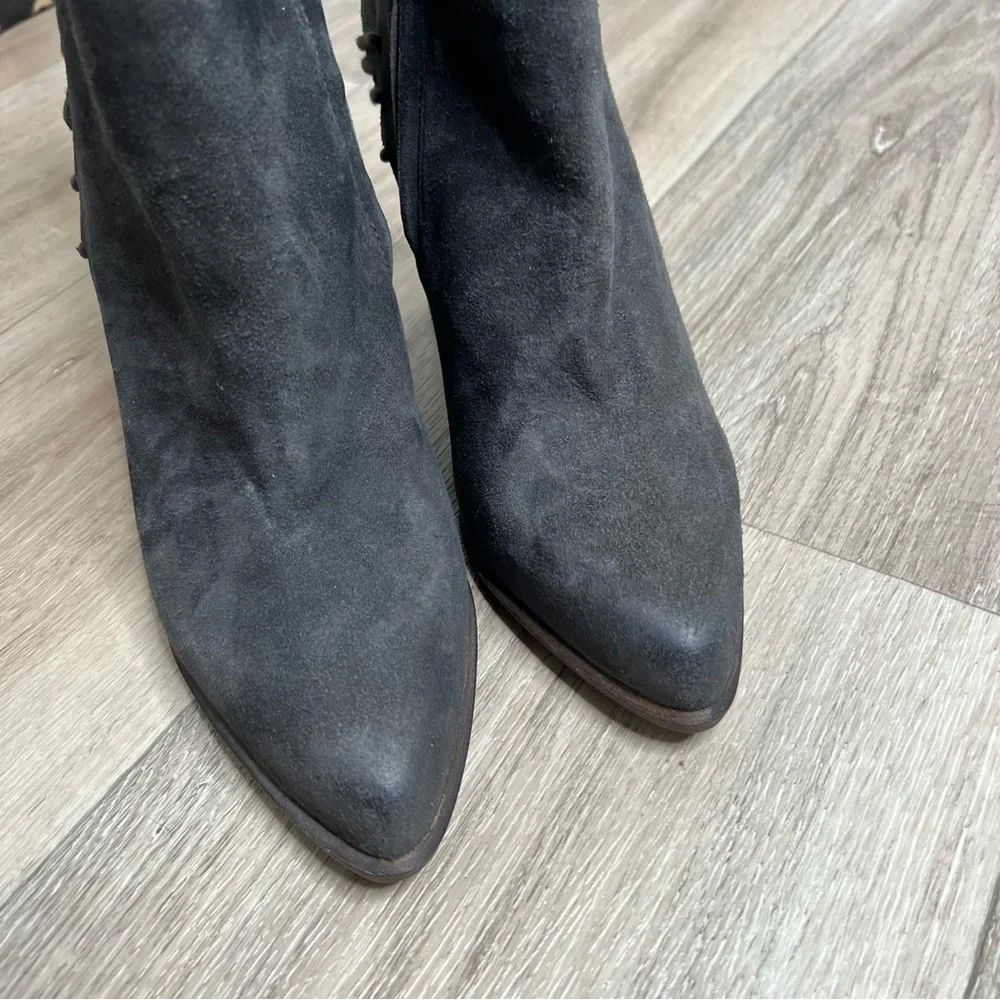 Dolce Vita Nikka Over The Knee Gray Suede Heels Boots Gray Size 8.5